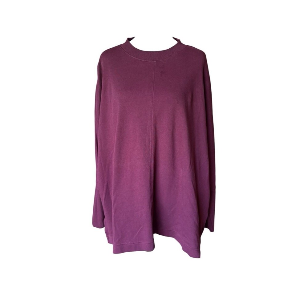 PACT Organic Cotton Maroon Long Sleeve Tunic Sweatshirt Womens Size XL XXL